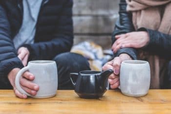 two people on a coffee date