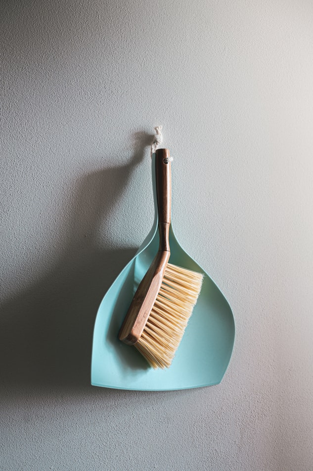 A dust broom and pan.