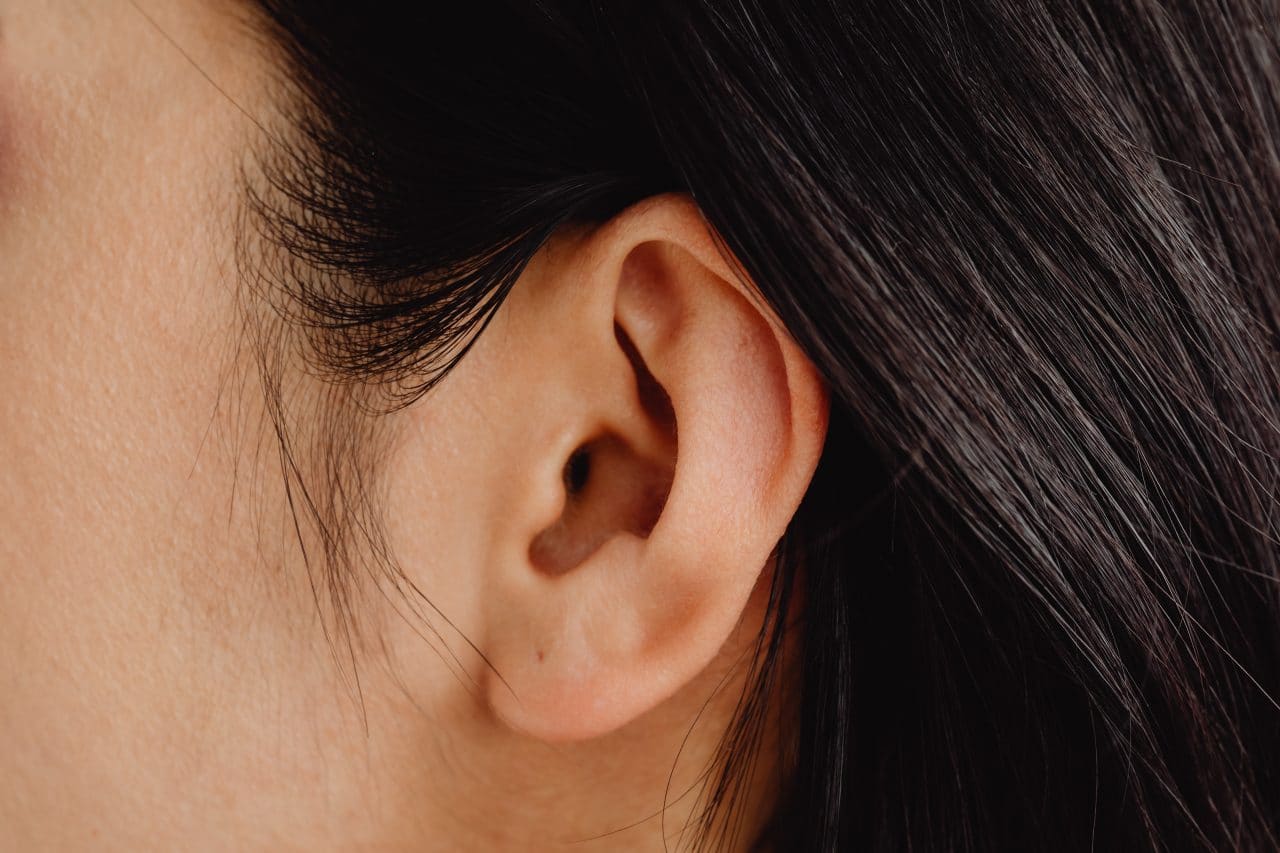 Close up of a women's ear.