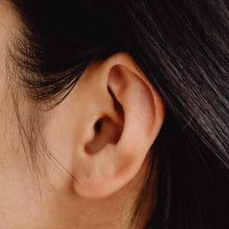 Close up of a women's ear.